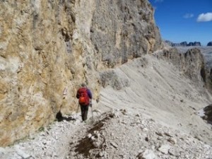 Few meters of easier grade