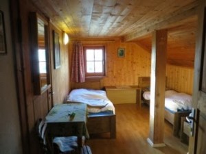 Our cozy room at Refugio Genova