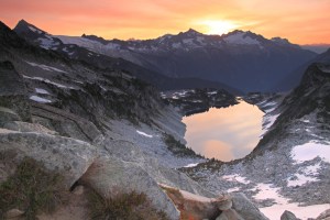 Hidden Lake viewed from the lookout