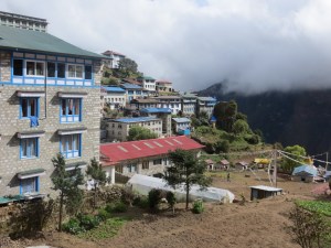View of Namche from our hotel window