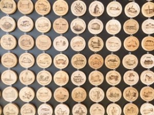 Collection of tourist stamps in the Praded View Tower