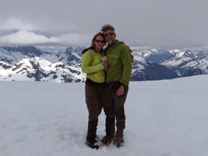 Summit of Mount Ruth with our travel buddy Moncici