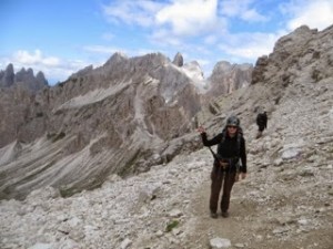 Feeling accomplished after reaching the top