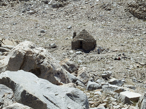 Muir Hut looks so small from this perspective