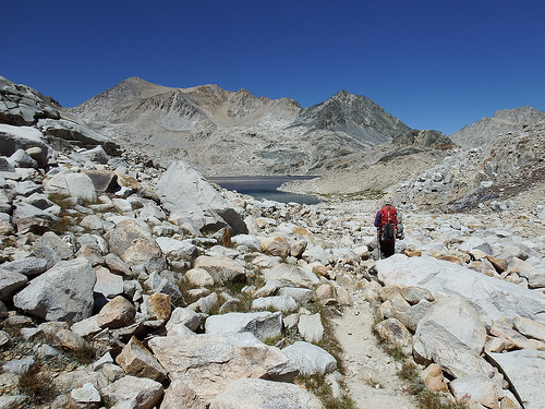 Dave heading towards Helen Lake