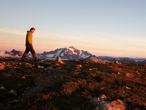 Leisurely walk at the end of the day