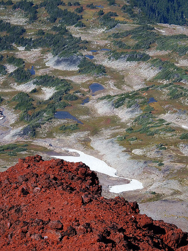If you look very carefully you can see the orange dot of our tarp