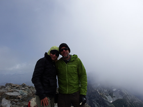 The clouds engulfing us at the summit