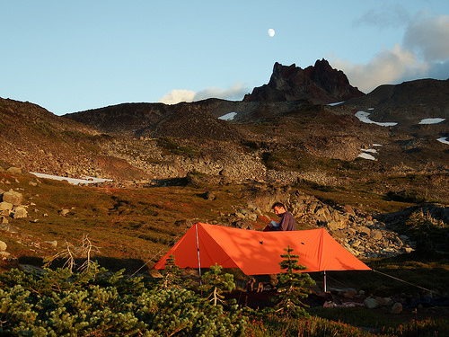 Campsite in the evening