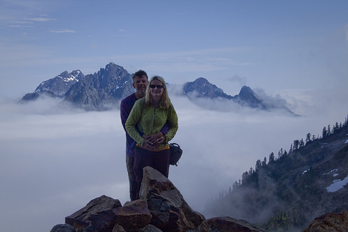 Exploring the slopes above Lake of Angels