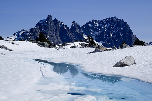 First peek at Lower Tank Lake