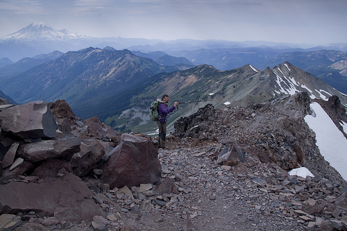 Checking out the Knife Edge - one of the exciting parts of the PCT