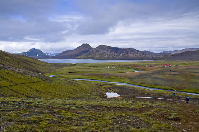 Leaving Altavatn behind. This hill ended up being the climb of the day. 