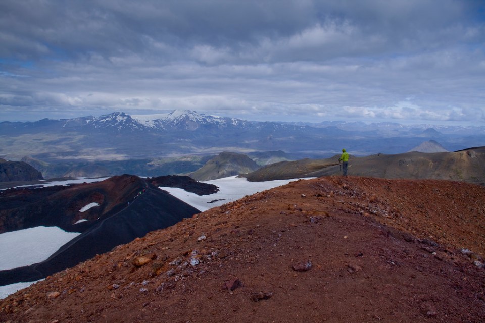 Atop Magni overlooking the scenery towards Modi crater.