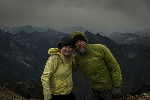 Made it. But unexpected store front chased us off after only about 5 minutes of summit time. 